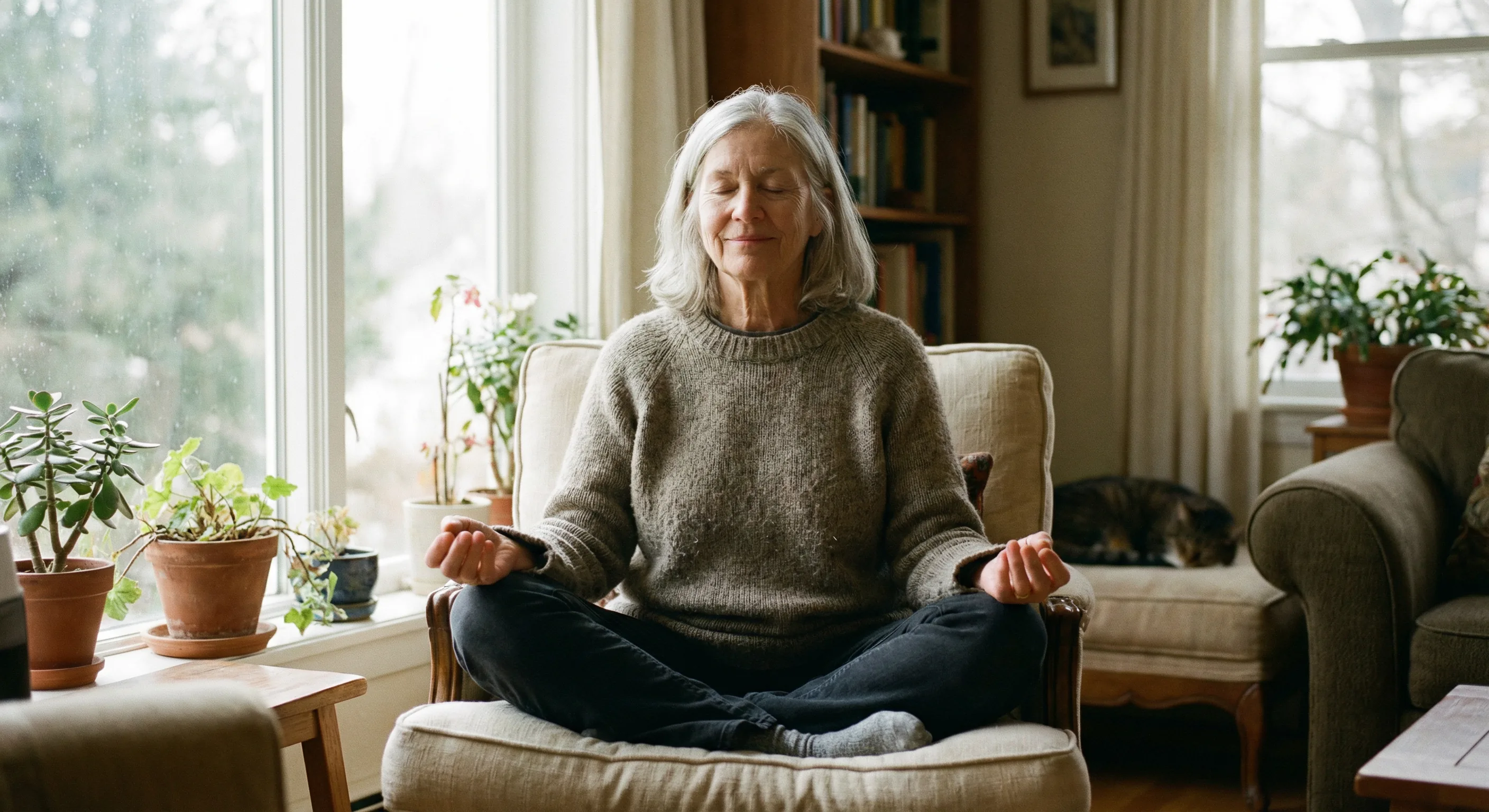 Andningsövningar och skonsam kondition — cirkulation och avslappning